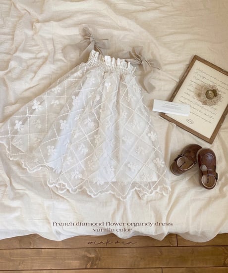 french diamond flower organdy dress