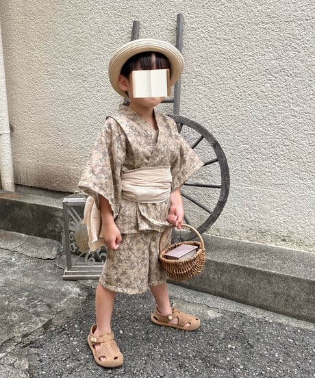 retro kids jinbei《sick rose》