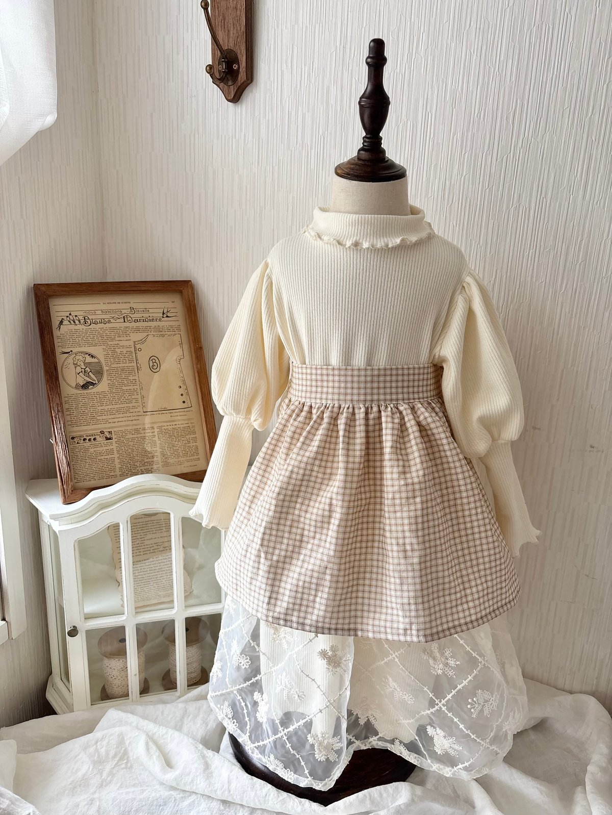 lib knit docking organdy onepiece | wink miu