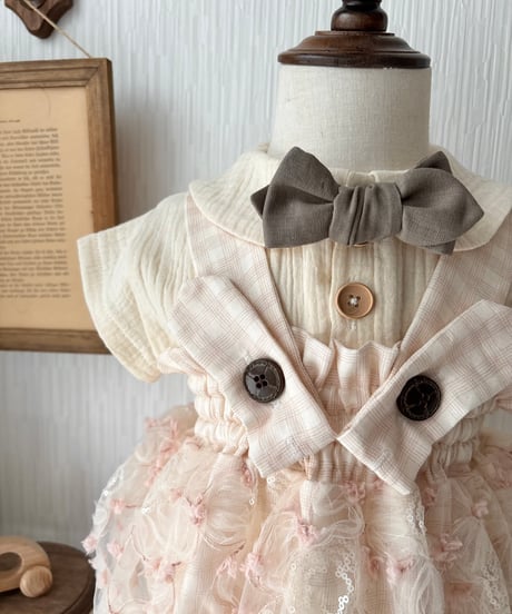 pinky flower tulle omekashi dress
