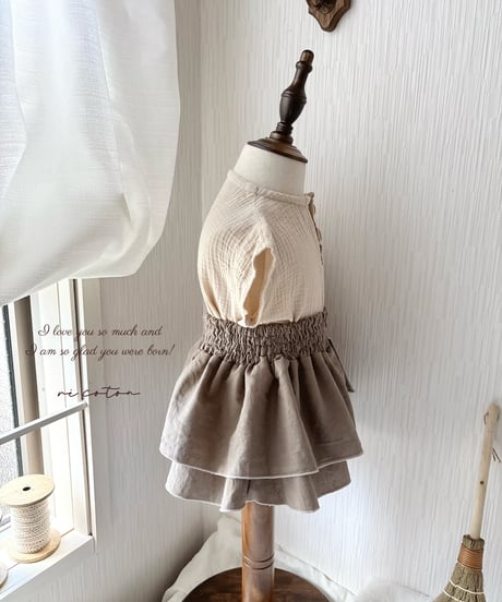 layered frill culotte《greige》