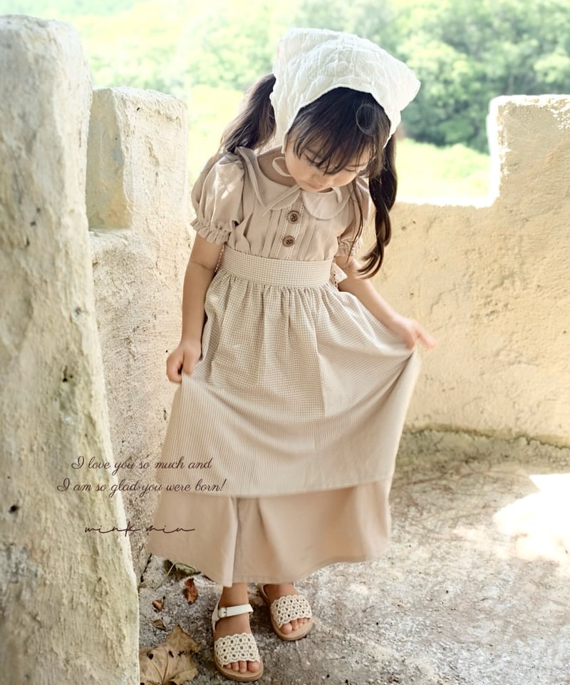 ワンピース papier Apron/white ワンピース papier Apron/white ワンピース papier Apron/white