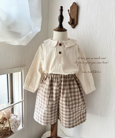 big pocket half pants《gingham plaid》