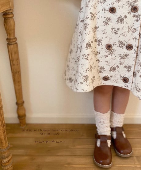 【ラスト販売】antique flower vest onepiece