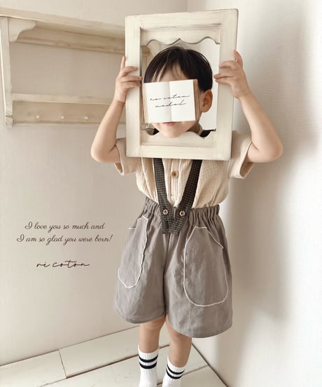 big pocket half pants《greige》