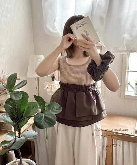 layered frill bustier《chocolate》