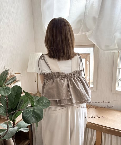 layered frill bustier《greige》