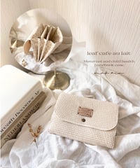 maternal and child health handbook case 《large / milk & leaf cafe au lait》