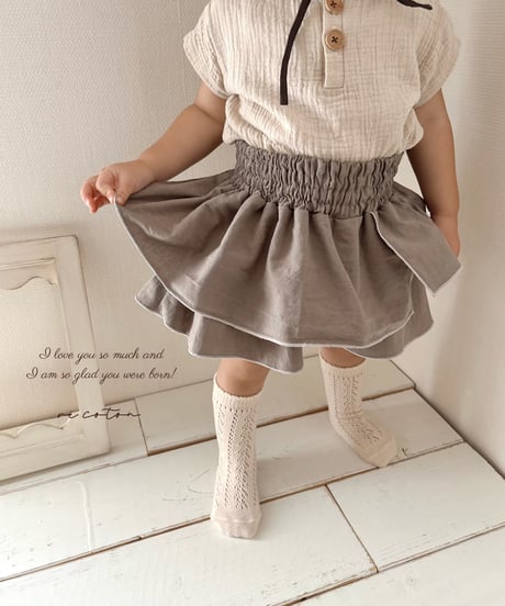 layered frill culotte《greige》