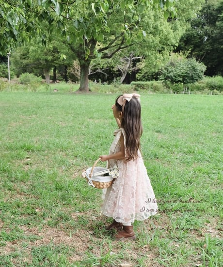 pinky flower tulle dress