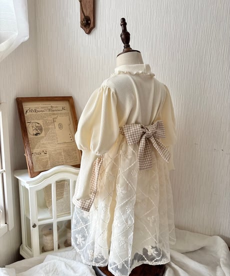 lib knit docking organdy onepiece