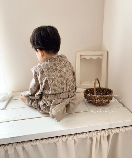 retro kids yukata (half pants/sick rose)