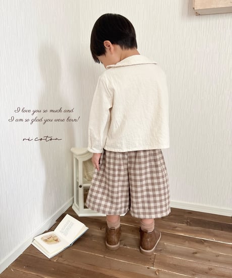 big pocket half pants《gingham plaid》