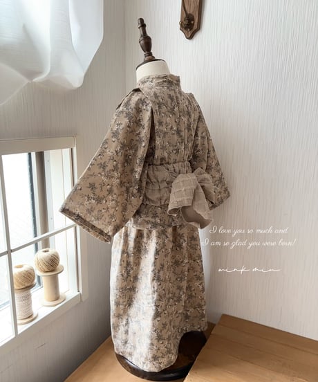 retro kids yukata (sick rose)