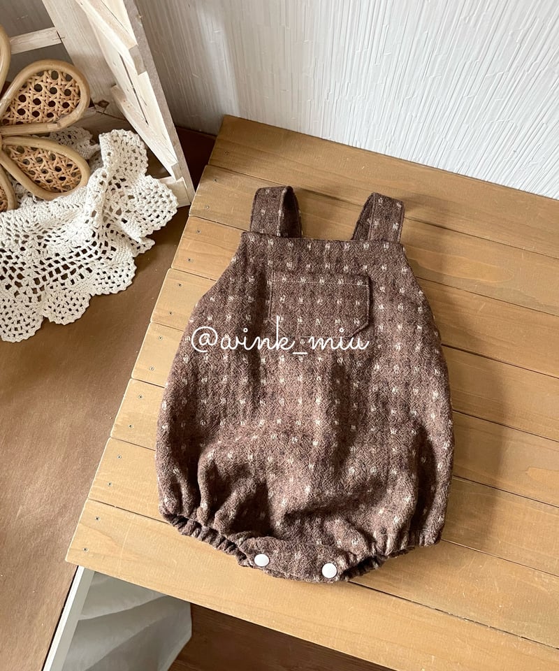 retro dot wool salopette | wink miu