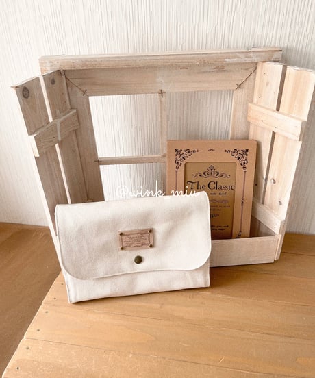 maternal and child health  handbook case (normally / canvas & french gingham)