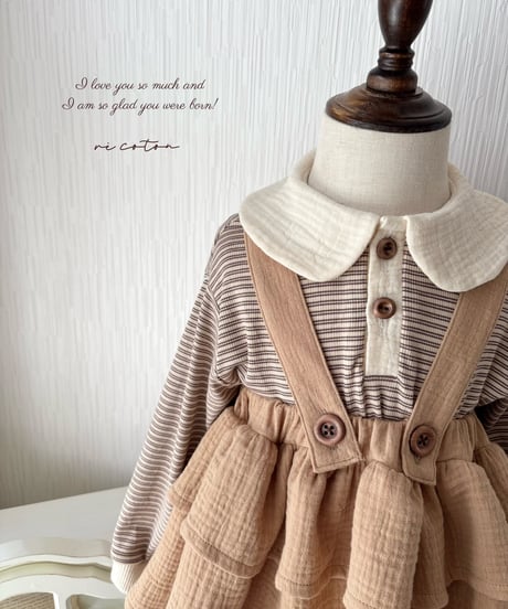 gauze colour stripe lib knit