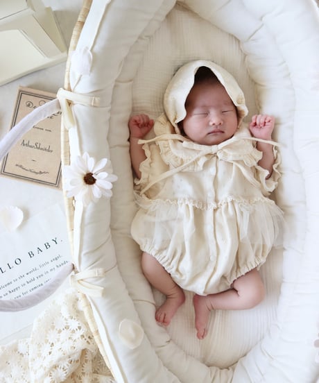 ceremony openwork mesh tulle frill pumpkin rompers