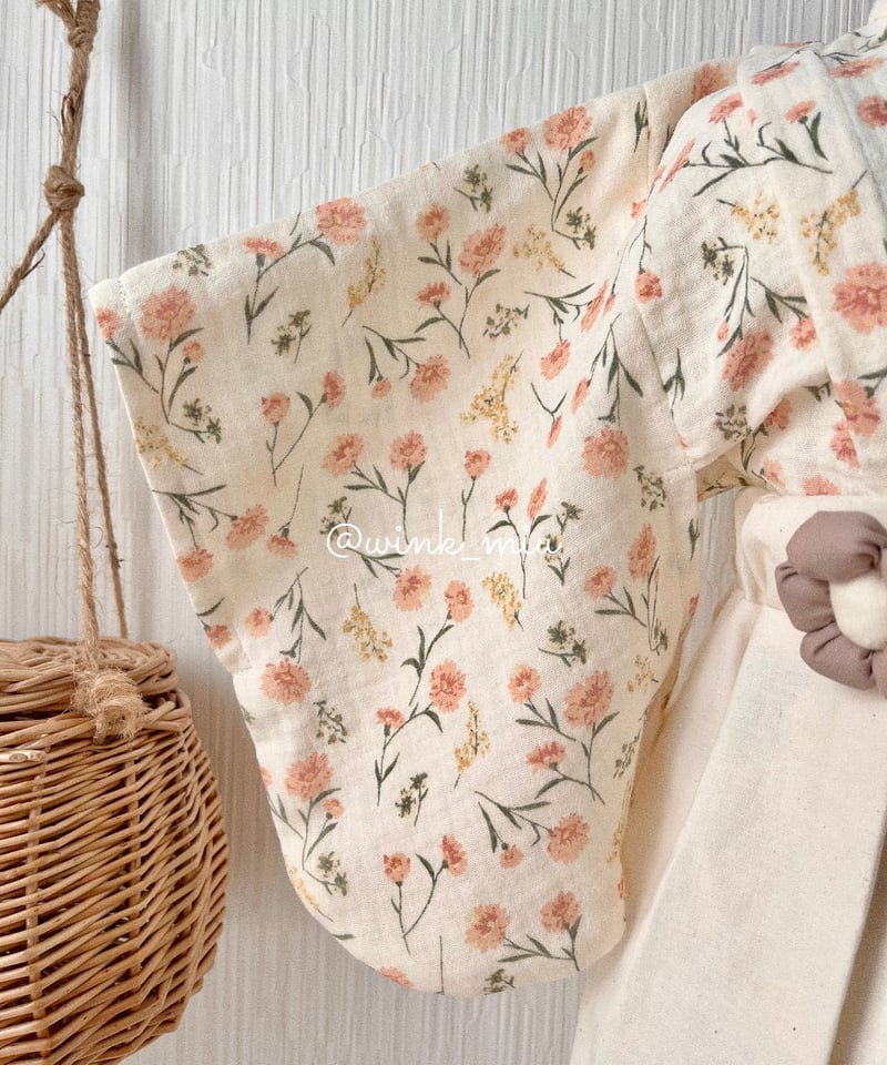 retro baby hakama waist flower 《retro flower×na