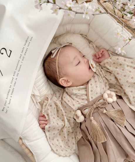 retro baby hakama waist flower 《dia retro flower×biscuit moca》