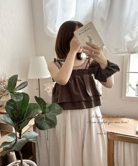 layered frill bustier《chocolate》