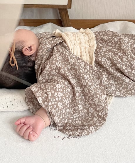 retro baby yukata rompers (flower)