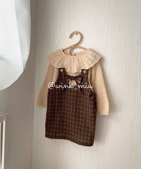 retro dot wool jumper skirt