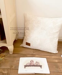 botanical leather tag antique cushion cover