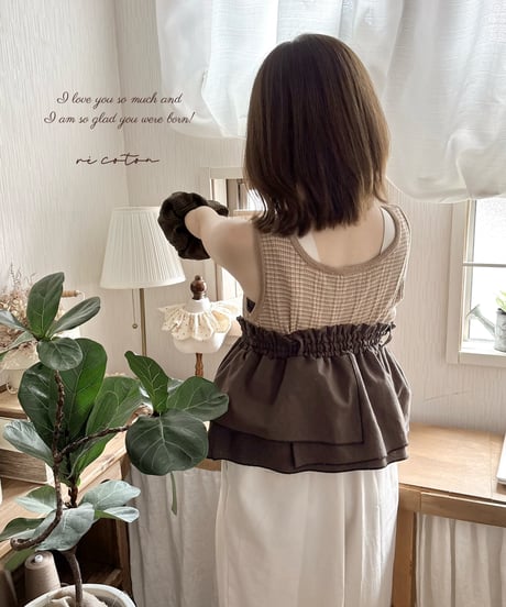layered frill bustier《chocolate》