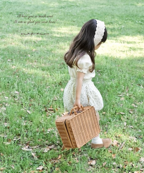 side lace up balloon skirt《french flower》