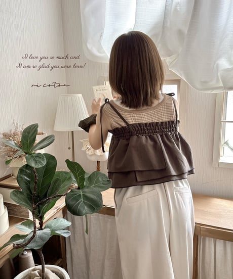 layered frill bustier《chocolate》