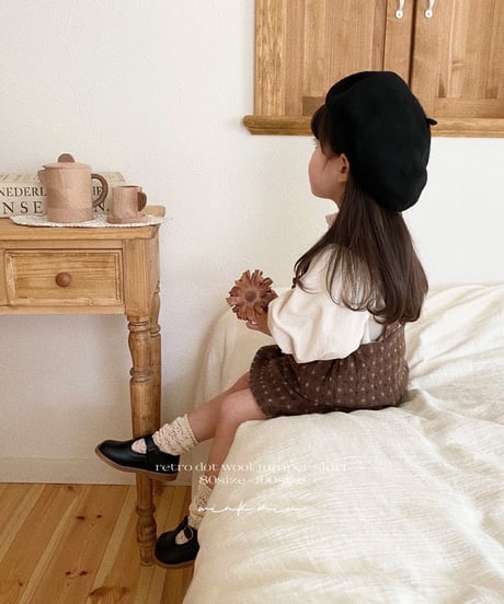 retro dot wool jumper skirt