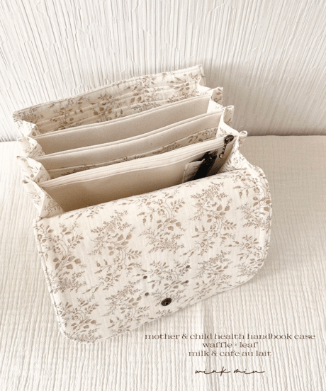 maternal and child health handbook case 《large / milk & leaf cafe au lait》