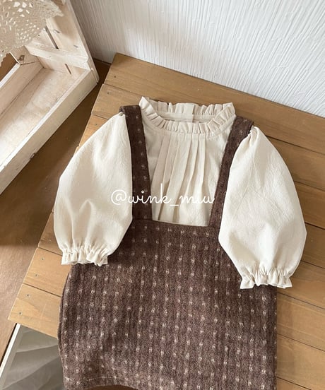 retro dot wool jumper skirt