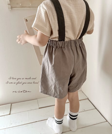 big pocket half pants《greige》