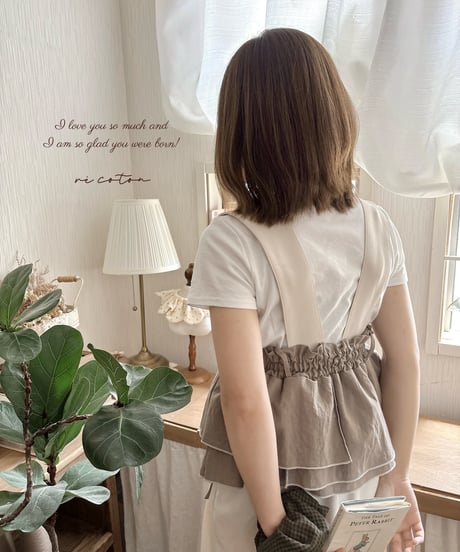 layered frill bustier《greige》