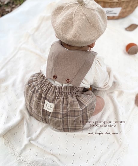 balloon pumpkin pants (retro plaid)