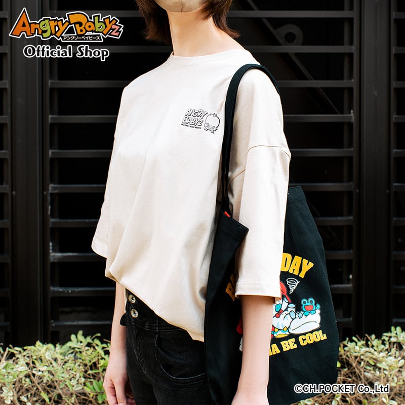 ビッグシルエットTシャツ 【NICE JUMP BY MIC ベージュ】 | Angry Ba