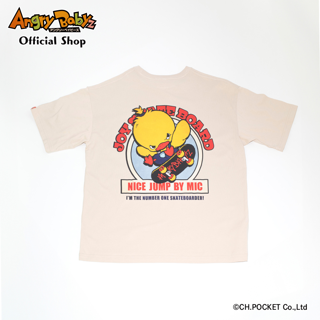 ★GIRLS JUMP THE MIDNIGHT pt ビッグTシャツ★ ビッグシルエットTシャツ 【NICE JUMP BY MIC ベージュ】 | Angry Ba