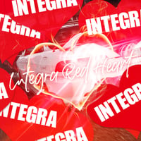 INTEGRA HEART RED STICKER - インテグラ ハート レッド ステッカー / HONDA 峠 JDM  カスタム