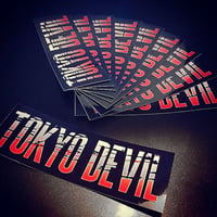 TOKYO DEVIL RED STICKER - 東京 デビル ステッカー / ギター ベ ース
