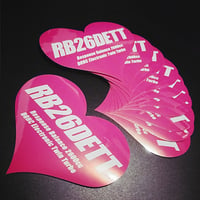 RB26DETT HEART PINK STICKER -  ハート ピンク ステッカー / JDM NISSAN GTR SKYLINE 日産 ニッサン スカイライン