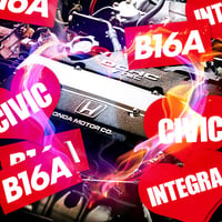 B16A RED STICKER  - ステッカー / JDM USDM カスタム シビック CIVIC インテグラ INTEGRA CR-X