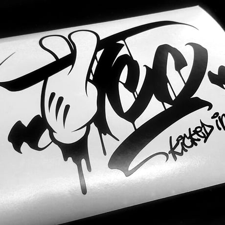 VTEC PEACE HANDSTYLE STICKER - ブイテック カッティングステッカー / EASYSICKS イージーシックス シール