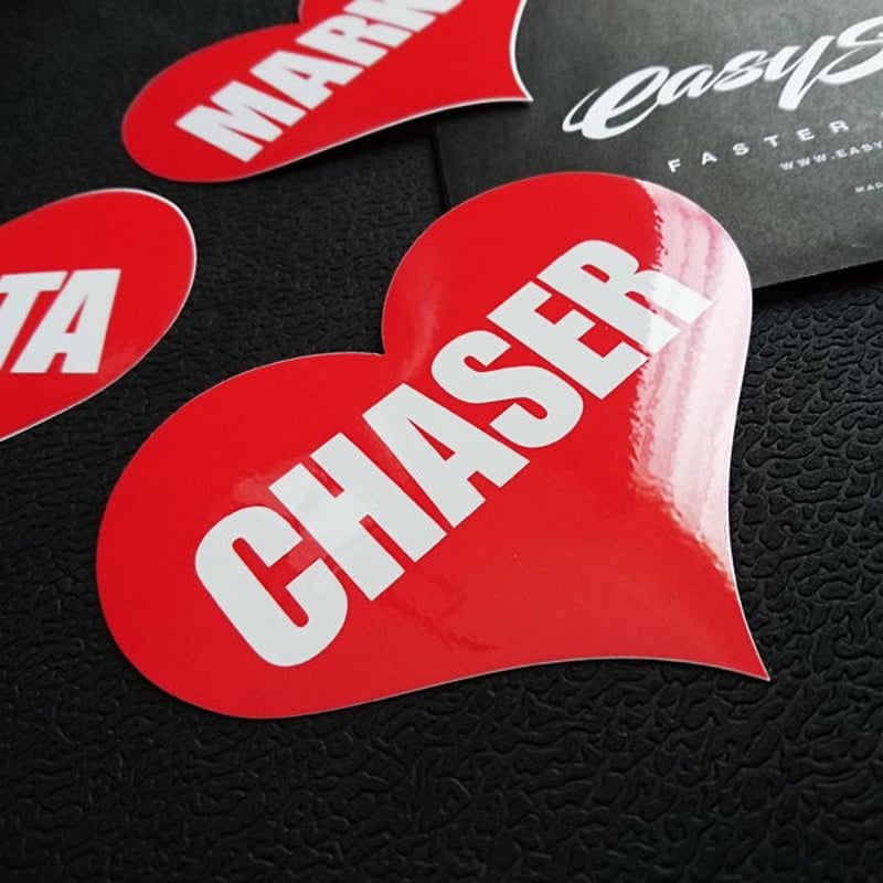レッド ハートロゴ Jazzercise MARK 2 HEART RED STICKER - マーク2 ハート レッド ステッカー /