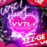 VVTL-i HEART STICKER ハートステッカー CELICA COROLLA カローラ 2ZZ