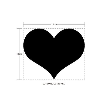180SX HEART RED STICKER - ワンエイティエスエックス ハート レッド ステッカー / NISSAN 日産 JDM ドリフト