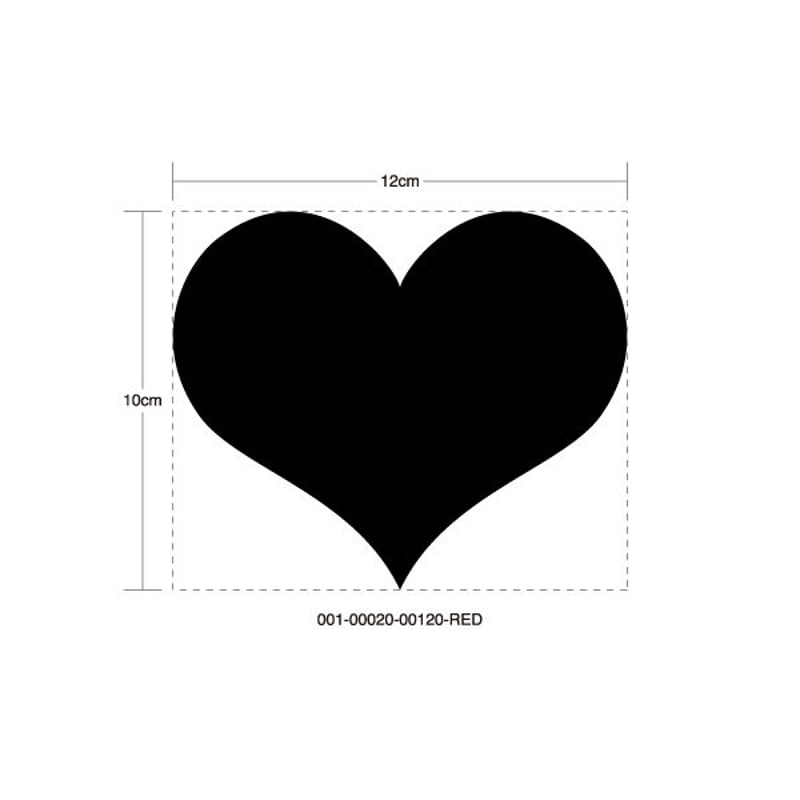 180SX HEART RED STICKER - ワンエイティエスエックス ハート レッド