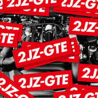 2JZ-GTE RED STICKER  - ステッカー / JDM USDM カスタム SUPRA ドリフト