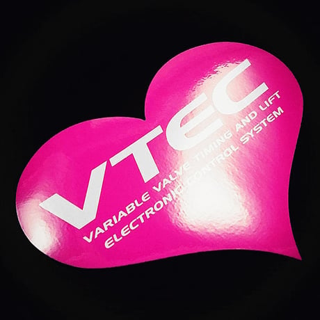 VTEC HEART PINK STICKER - ブイテック ハート ピンク ステッカー / HONDA CIVIC ホンダ シビック JDM